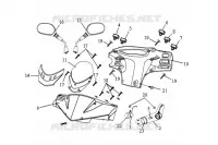 CACHE GUIDON - RETROVISEURS  125 sym-moto 2008 ORBIT 125 (AV12W-F) (K7-K8) 21