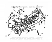 CARTER DE MANIVELLE GAUCHE pour SYM ORBIT II 125 (AE12W1-F) (L0-L3) de 2013