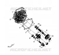 CARTER DE TRANSMISSION   ARBRE DE PONT pour SYM ORBIT II 125 (AE12W1-F) (L0-L3) de 2013