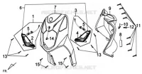 COUVERCLE AVANT pour SYM ORBIT II 125 (AE12W1-F) (L0-L3) de 2013