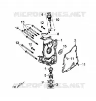 COUVERCLE CARTER DROIT pour SYM ORBIT II 125 (AE12W1-F) (L0-L3) de 2013