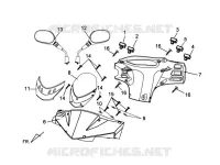 COUVERCLE DE POIGNÉE AVANT pour SYM ORBIT II 125 (AE12W1-F) (L0-L3) de 2013
