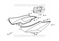 COUVERTURE DU CORPS pour SYM ORBIT II 125 (AE12W1-F) (L0-L3) de 2013
