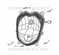 ENSEMBLE DE PHARE pour SYM ORBIT II 125 (AE12W1-F) (L0-L3) de 2013