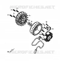 ENSEMBLE GÉNÉRATEUR AC pour SYM ORBIT II 125 (AE12W1-F) (L0-L3) de 2013