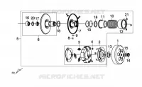 ENSEMBLE POULIE ENTRAÎNÉE pour SYM ORBIT II 125 (AE12W1-F) (L0-L3) de 2013