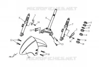 FOURCHE AVANT pour SYM ORBIT II 125 (AE12W1-F) (L0-L3) de 2013