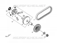 PLATEAU MOBILE VARIATEUR pour SYM ORBIT II 125 (AE12W1-F) (L0-L3) de 2013