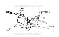 POIGNÉE DE DIRECTION pour SYM ORBIT II 125 (AE12W1-F) (L0-L3) de 2013