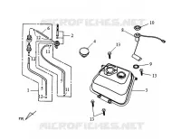 RESERVOIR A ESSENCE pour SYM ORBIT II 125 (AE12W1-F) (L0-L3) de 2013