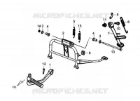 BEQUILLE CENTRALE pour SYM SYMPHONY 125 (AY12W1-T) (L1) de 2011