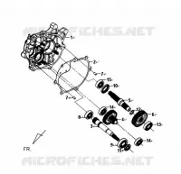 CARTER DE TRANSMISSION   ARBRE DE PONT pour SYM SYMPHONY 125 (AY12W1-T) (L1) de 2011