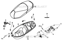 COFFRE A BAGAGES pour SYM SYMPHONY 125 (AY12W1-T) (L1) de 2011