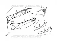 COUVERTURE DU CORPS pour SYM SYMPHONY 125 (AY12W1-T) (L1) de 2011