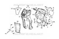 ENSEMBLE COUVERCLE AVANT pour SYM SYMPHONY 125 (AY12W1-T) (L1) de 2011