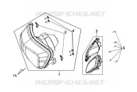 ENSEMBLE DE PHARE pour SYM SYMPHONY 125 (AY12W1-T) (L1) de 2011