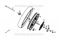 ROUE AVANT ASSY pour SYM SYMPHONY 125 (AY12W1-T) (L1) de 2011
