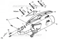 SILENCIEUX D'ECHAPPEMENT pour SYM SYMPHONY 125 (AY12W1-T) (L1) de 2011