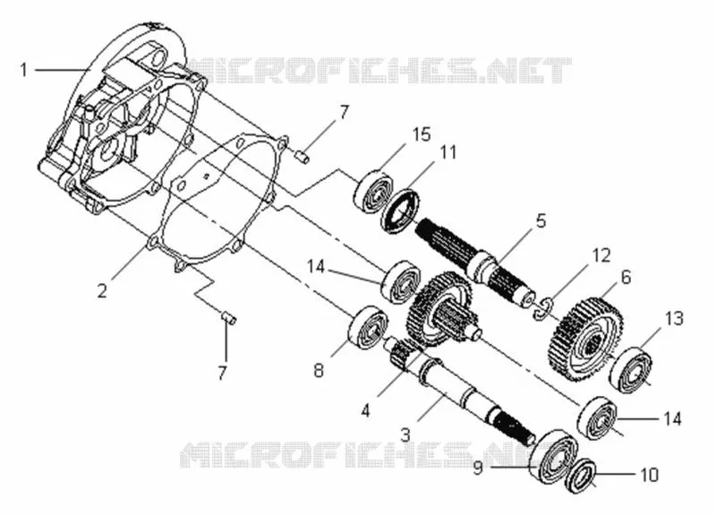 TRANSMISSION SYM scooter 125 2007 VS 125 EURO3 (HA12C6-4)  VS 125 EURO3 (HA12C6-4)
