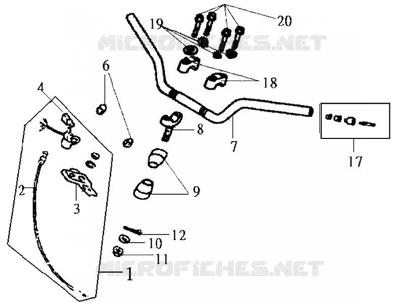 GUIDON SYM moto 125 2007 WOLF 125 (PA12B-6)  WOLF 125 (PA12B-6)