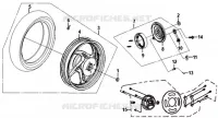 FREIN ARRIERE / ROUE ARRIERE  125 sym-moto 2011 WOLF CARBURATED 125 (PU12E1-6) (L1-L6) 26