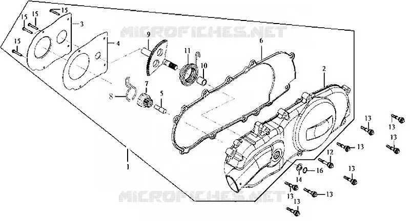CARTER DE KICK SYM scooter 200 2008 HD 200 (LH18W-6)  HD 200 (LH18W-6)