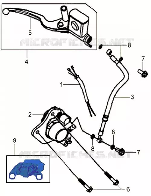 FREIN AVANT SYM scooter 200 2008 HD 200 (LH18W-6)  HD 200 (LH18W-6)
