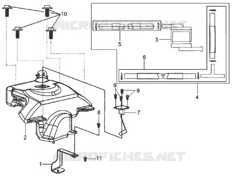 RESERVOIR ESSENCE SYM scooter 200 2008 HD 200 (LH18W-6)  HD 200 (LH18W-6)