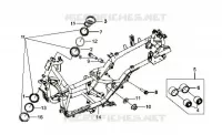 CADRE CORPS COMP. pour SYM GTS 250 EVO (LM25W5-6) (K9-L0) de 2009
