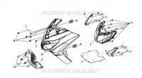 COUVERCLE AVANT   PHARE pour SYM GTS 250 EVO (LM25W5-6) (K9-L0) de 2009