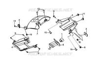 GARDE BOUE ARRIÈRE pour SYM GTS 250 EVO (LM25W5-6) (K9-L0) de 2009