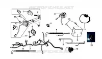 HARNAIS DE FIL   PARTIE ÉLECTRIQUE pour SYM GTS 250 EVO (LM25W5-6) (K9-L0) de 2009