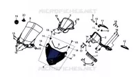 PARE BRISE   VISIÈRE DE COMPTEUR pour SYM GTS 250 EVO (LM25W5-6) (K9-L0) de 2009