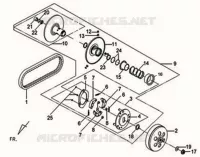 POULIE ENTRAÎNÉE pour SYM GTS 250 EVO (LM25W5-6) (K9-L0) de 2009