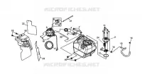 RESERVOIR A ESSENCE pour SYM GTS 250 EVO (LM25W5-6) (K9-L0) de 2009