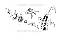 ROUE AVANT   ENSEMBLE FOURCHE pour SYM GTS 250 EVO (LM25W5-6) (K9-L0) de 2009