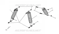 AMORTISSEURS pour SYM QUAD LANDER 300SL (UA30A4-F) (K8) de 2008