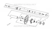 AXE DE ROUE ARRIERE pour SYM QUAD LANDER 300SL (UA30A4-F) (K8) de 2008