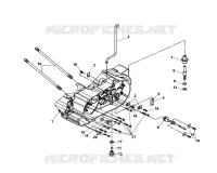 CARTER GAUCHE pour SYM QUAD LANDER 300SL (UA30A4-F) (K8) de 2008