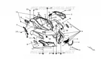COQUE AVANT   OPTIQUE pour SYM QUAD LANDER 300SL (UA30A4-F) (K8) de 2008
