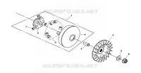 FLASQUE DE POULIE pour SYM QUAD LANDER 300SL (UA30A4-F) (K8) de 2008