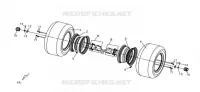 ROUE ARRIÈRE pour SYM QUAD LANDER 300SL (UA30A4-F) (K8) de 2008