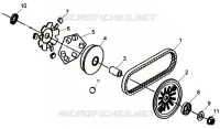 PLATEAU MOBILE VARIATEUR  50 sym-moto 2014 ALLO 50 (45 KMH) (AJ05W5-6) (L1-L5) 24